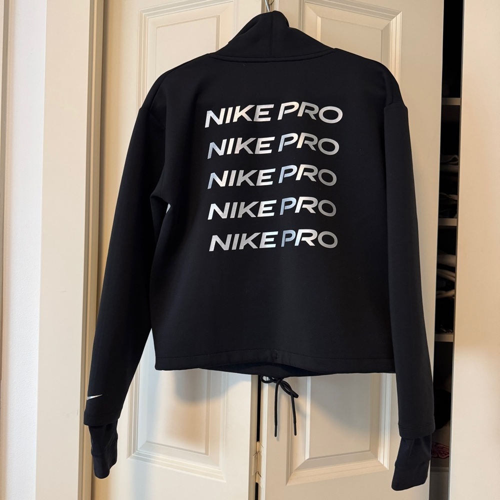 Nike Pro Black Pullover Sweatshirt Size Small - Picture 7 of 12